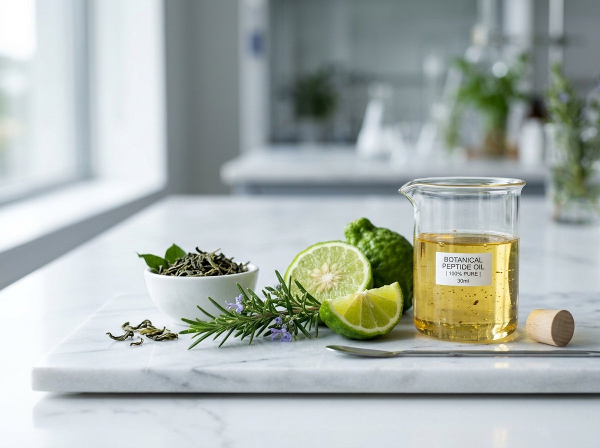 Botanical peptide active formulation in laboratory setting